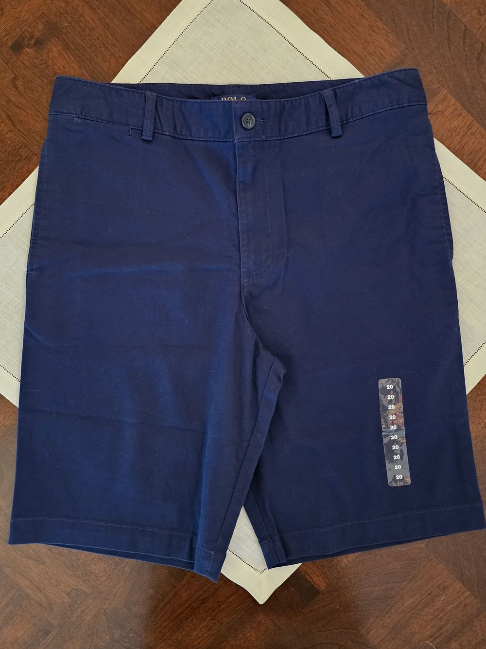 Polo Ralph Lauren Boys Navy Blue Chino Shorts size 20